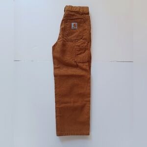Kids Brown Carhartt Carpenter Canvas Workwear Pants Size 7